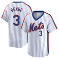 Blackjersey NY.Mets #3 Carson Benge Player White Cooperstown Collection T-shirt Game Stitched Jerseys