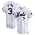 Blackjersey NY.Mets #3 Carson Benge Player White Home Limited Elite Stitched Jerseys