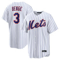 Blackjersey NY.Mets #3 Carson Benge Player White Home Limited Stitched Jerseys