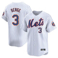 Blackjersey NY.Mets #3 Carson Benge Player White Home Replica Stitched Jerseys