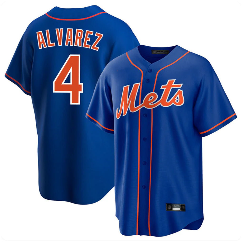 Blackjersey NY.Mets #4 Francisco Alvarez Player Royal Home Game Stitched Jerseys