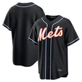 Blackjersey NY.Mets Blank Player Fashion Black Out Game Stitched Jerseys
