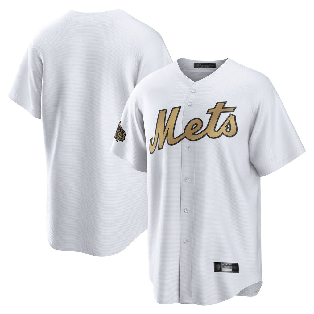 Blackjersey NY.Mets Blank Player Gold Road Home Game Stitched Jerseys