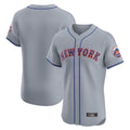 Blackjersey NY.Mets Blank Player Gray Road Limited Elite Home Stitched Jerseys