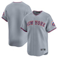 Blackjersey NY.Mets Blank Player Gray Road Limited Home Stitched Jerseys