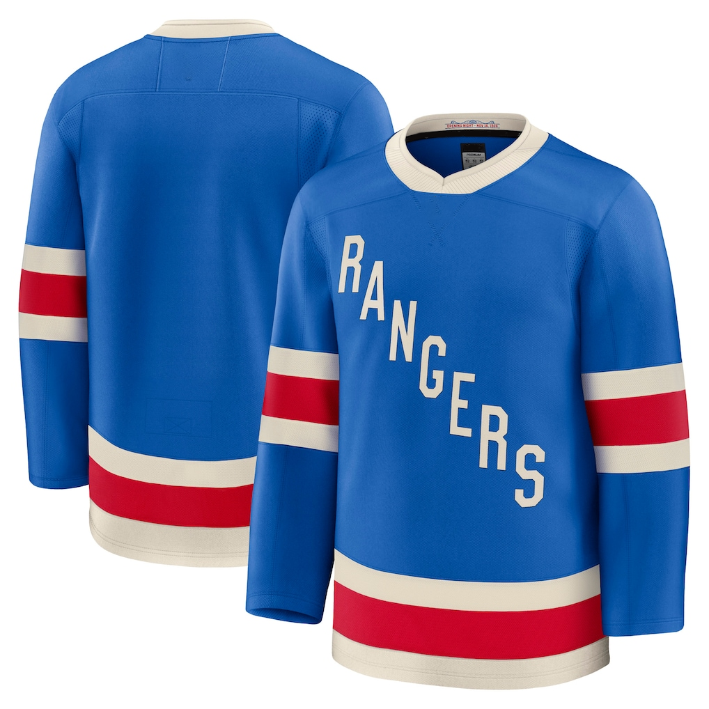 Blackjersey NY.Rangers Blue Centennial Premium Jerseys