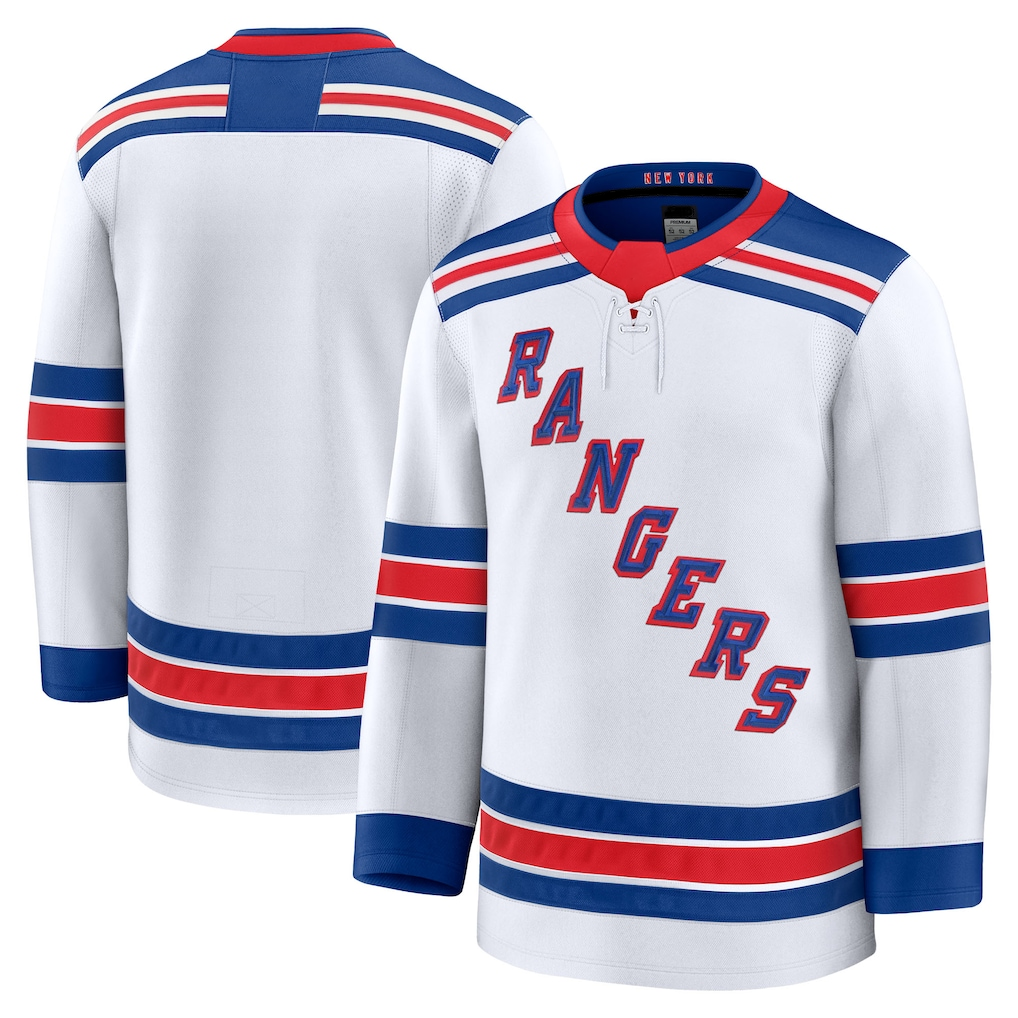 Blackjersey NY.Rangers White Away Premium Jerseys