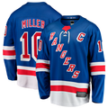 Blackjersey NY.Rangers #10 JT Miller Blue Home Captain's Patch Breakaway Jerseys