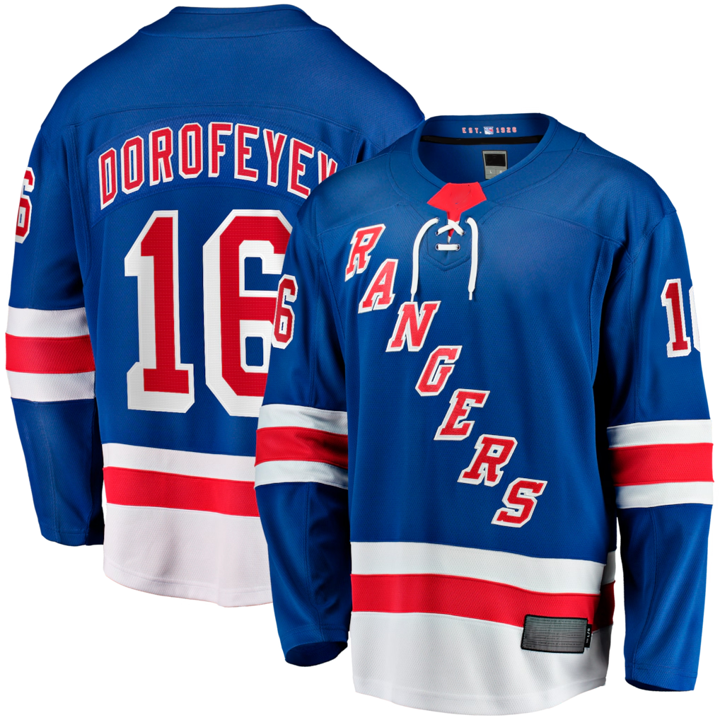 Blackjersey NY.Rangers #16 Pavel Dorofeyev Blue Home Breakaway Jerseys