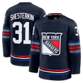 Blackjersey NY.Rangers #31  Igor Shesterkin Navy Alternate Premier Player Jerseys