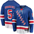 Blackjersey NY.Rangers #5 Chad Ruhwedel Blue Home Premier Breakaway Jerseys