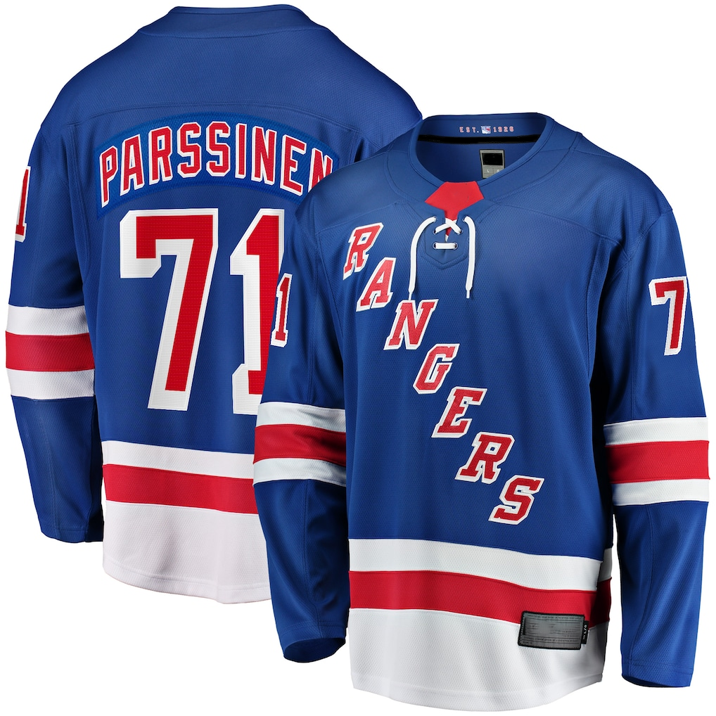 Blackjersey NY.Rangers #71 Juuso Parssinen Blue Home Breakaway Jerseys