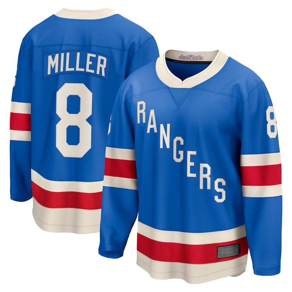 Blackjersey NY.Rangers #8 J.T. Miller Blue Centennial Breakaway Jerseys