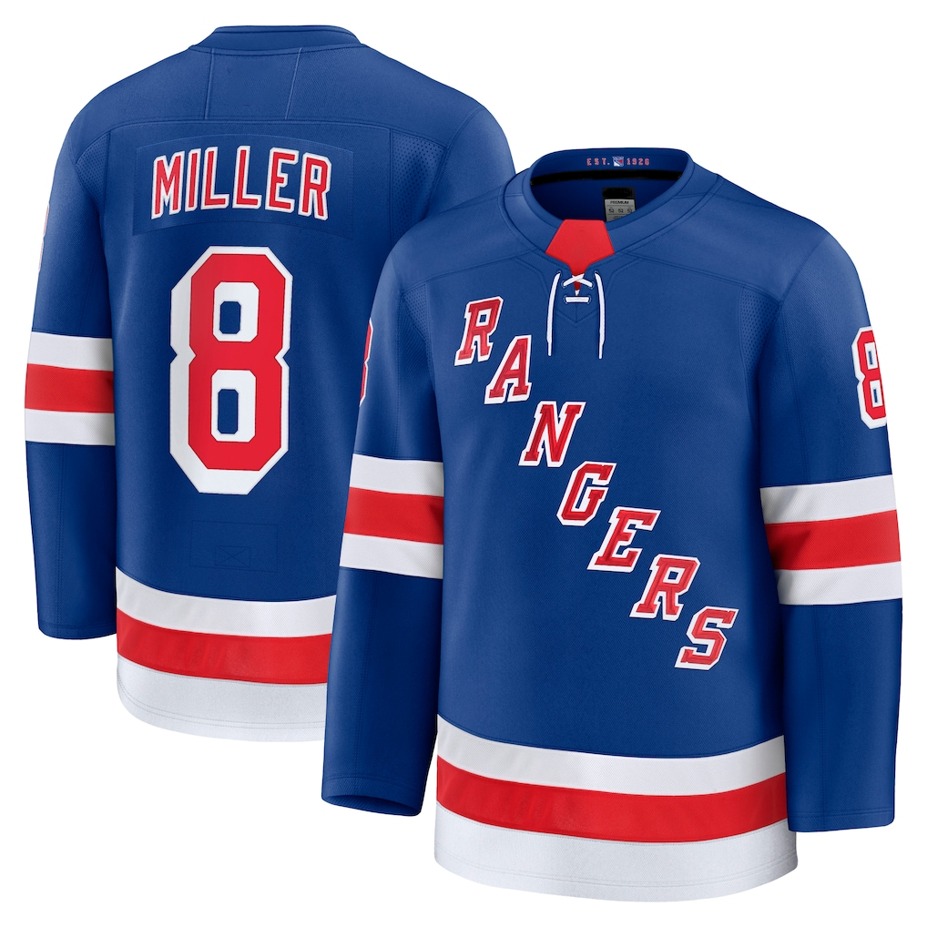 Blackjersey NY.Rangers #8 J.T. Miller Blue Home Premium Jerseys