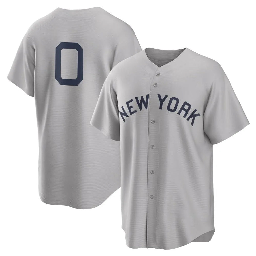 Blackjersey NY.Yankees #0 Marcus Stroman Player Gray Field of Dreams Game Stitched Jerseys