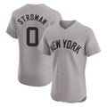 Blackjersey NY.Yankees #0 Marcus Stroman Player Gray Limited Elite Home Stitched Jerseys