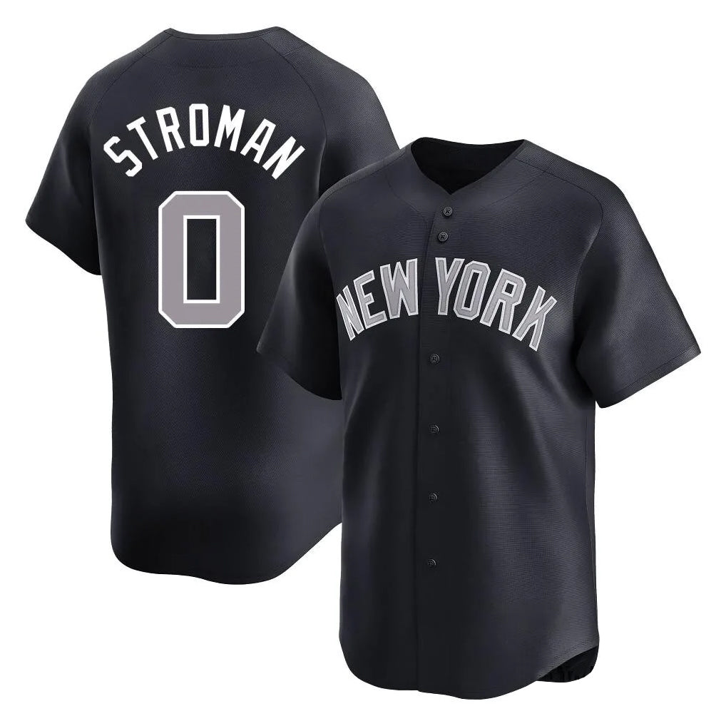 Blackjersey NY.Yankees #0 Marcus Stroman Player Navy Limited Home Stitched Jerseys