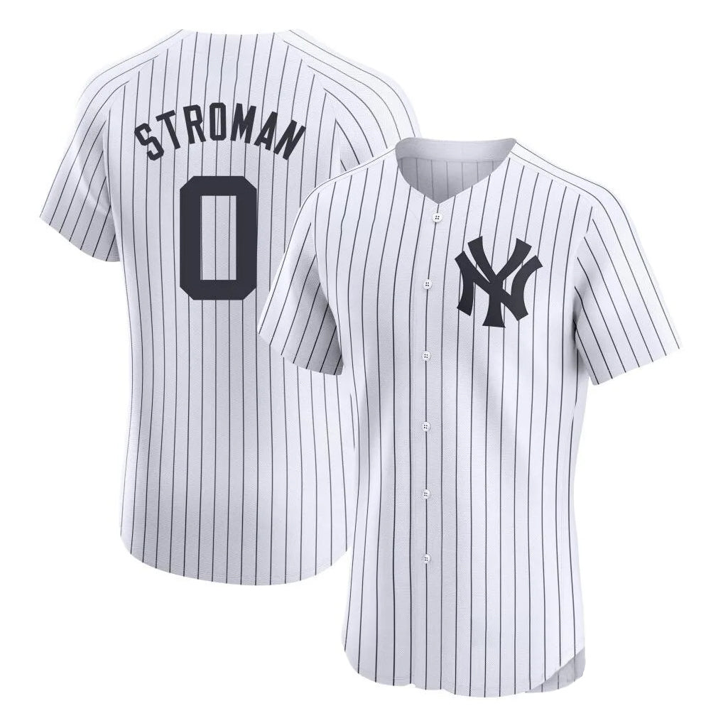 Blackjersey NY.Yankees #0 Marcus Stroman Player White Limited Elite Home Stitched Jerseys