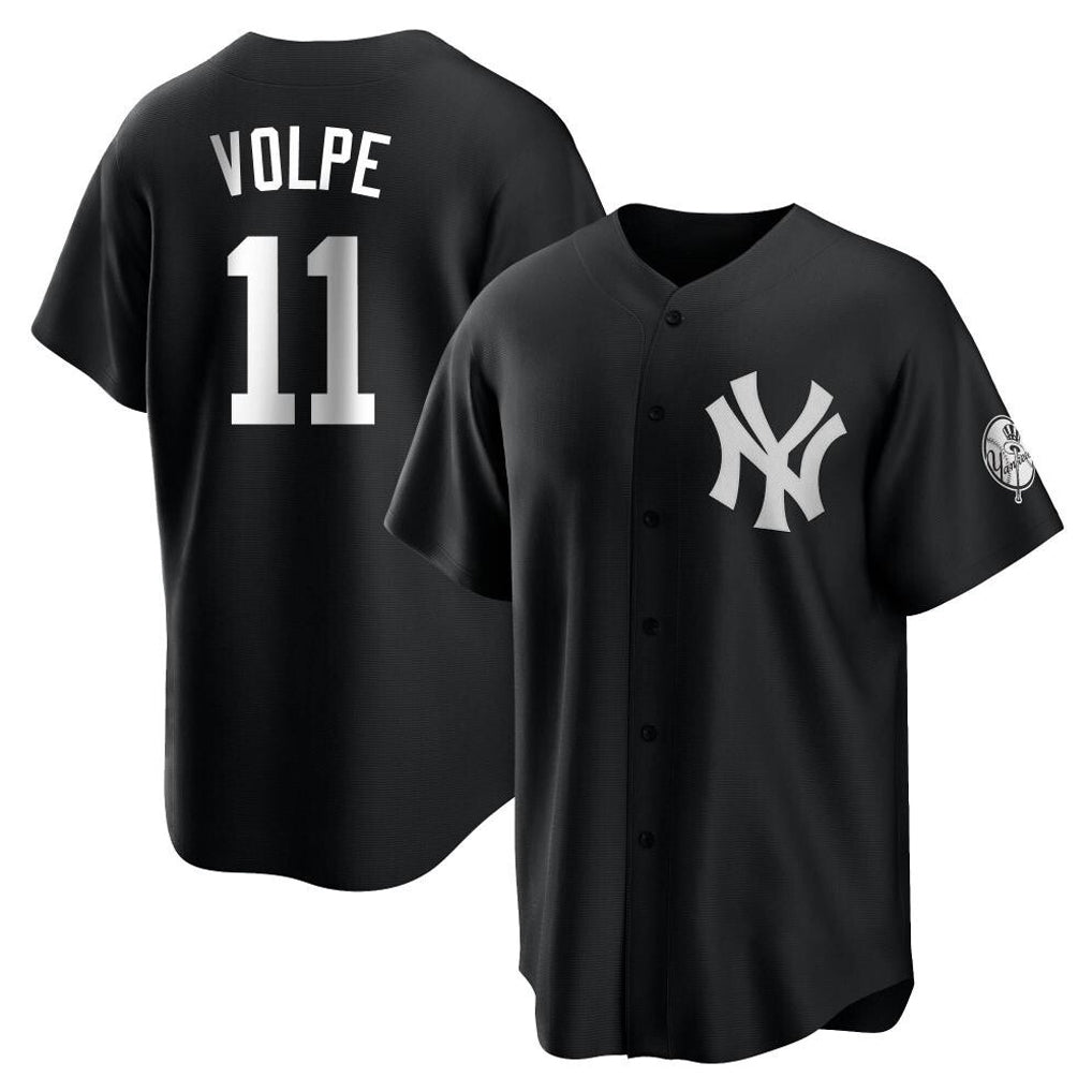 Blackjersey NY.Yankees #11 Anthony Volpe Player Black Game Stitched Jerseys