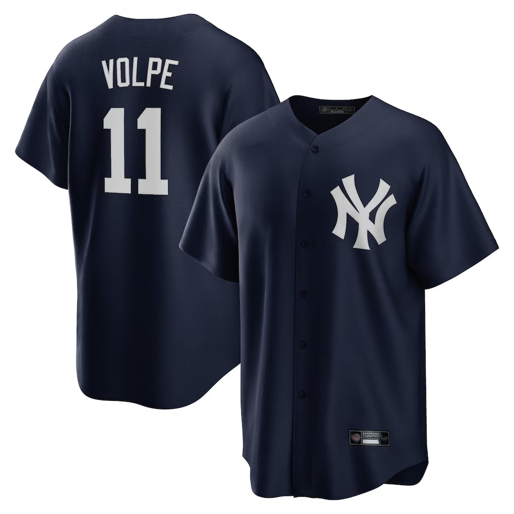 Blackjersey NY.Yankees #11 Anthony Volpe Player Navy Game Stitched Jerseys