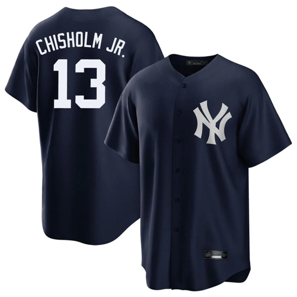 Blackjersey NY.Yankees #13 Jazz Chisholm Jr Player Navy Game Stitched Jerseys