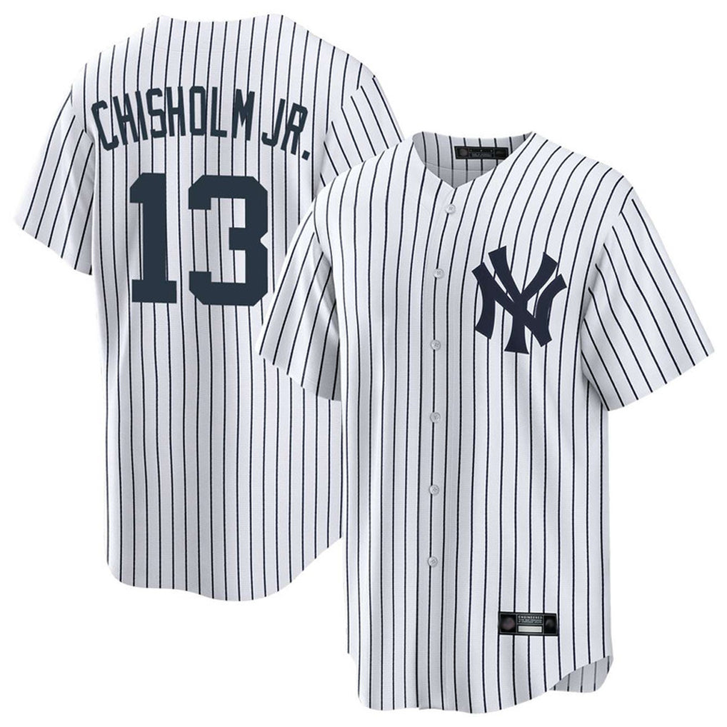 Blackjersey NY.Yankees #13 Jazz Chisholm Jr Player White Game Home Stitched Jerseys