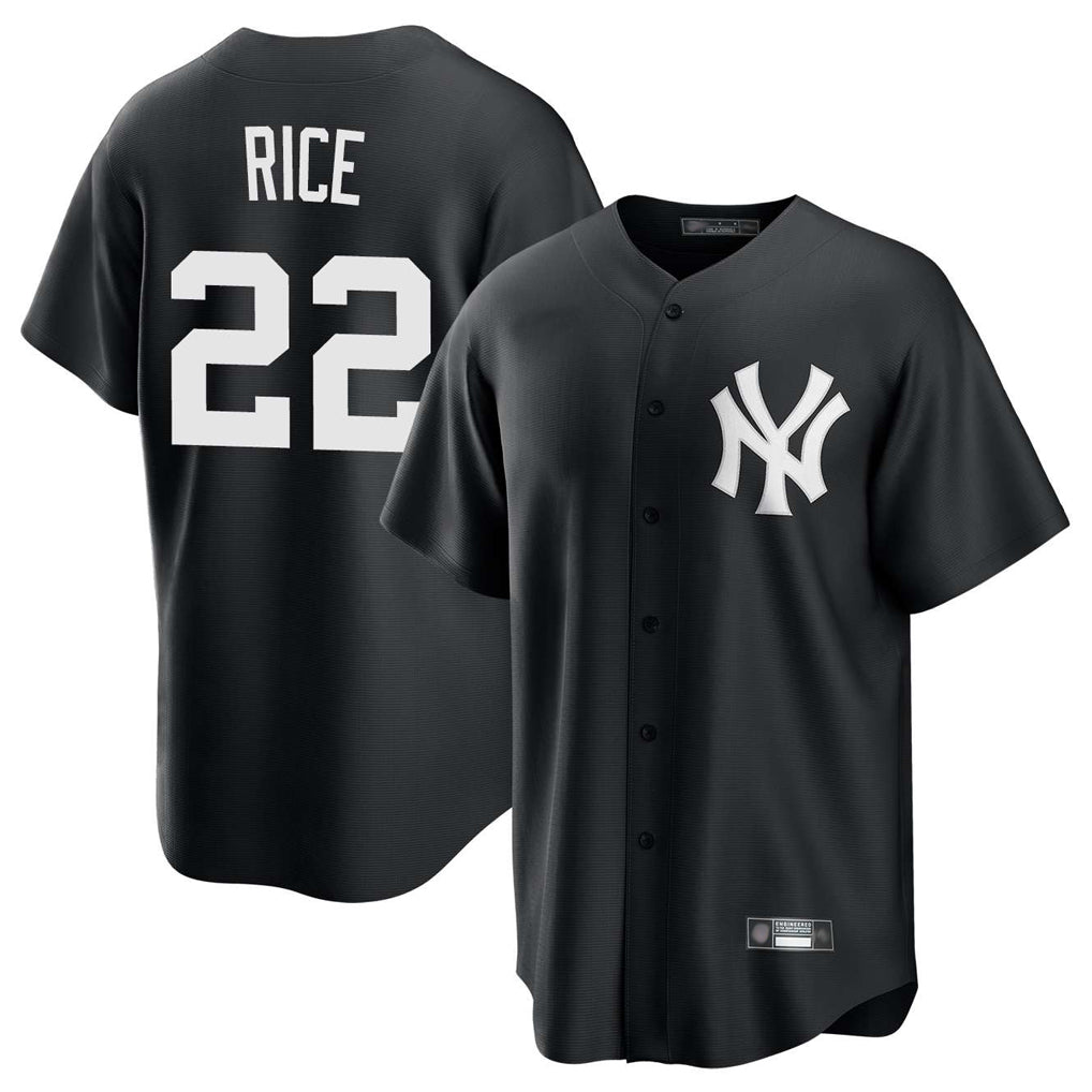 Blackjersey NY.Yankees #22 Ben Rice Player Black Game Home Stitched Jerseys