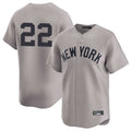Blackjersey NY.Yankees #22 Ben Rice Player Gray Limited Stitched Jerseys