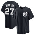 Blackjersey NY.Yankees #27 Giancarlo Stanton Player Navy Game Stitched Jerseys