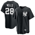 Blackjersey NY.Yankees #28 Austin Wells Player Black Game Home Stitched Jerseys
