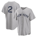 Blackjersey NY.Yankees #2 Derek Jeter Player Gray Field of Dreams Game Stitched Jerseys