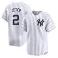 Blackjersey NY.Yankees #2 Derek Jeter Player White Limited Home Stitched Jerseys