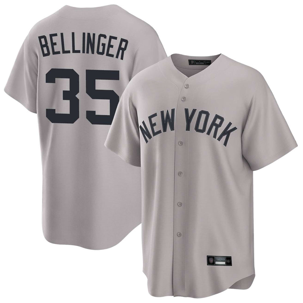 Blackjersey NY.Yankees #35 Cody Bellinger Player Gray Game Home Stitched Jerseys