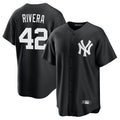 Blackjersey NY.Yankees #42 Mariano Rivera Player Black Game Stitched Jerseys