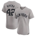 Blackjersey NY.Yankees #42 Mariano Rivera Player Gray Limited Elite Home Stitched Jerseys
