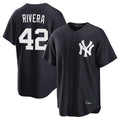Blackjersey NY.Yankees #42 Mariano Rivera Player Navy Game Home Stitched Jerseys