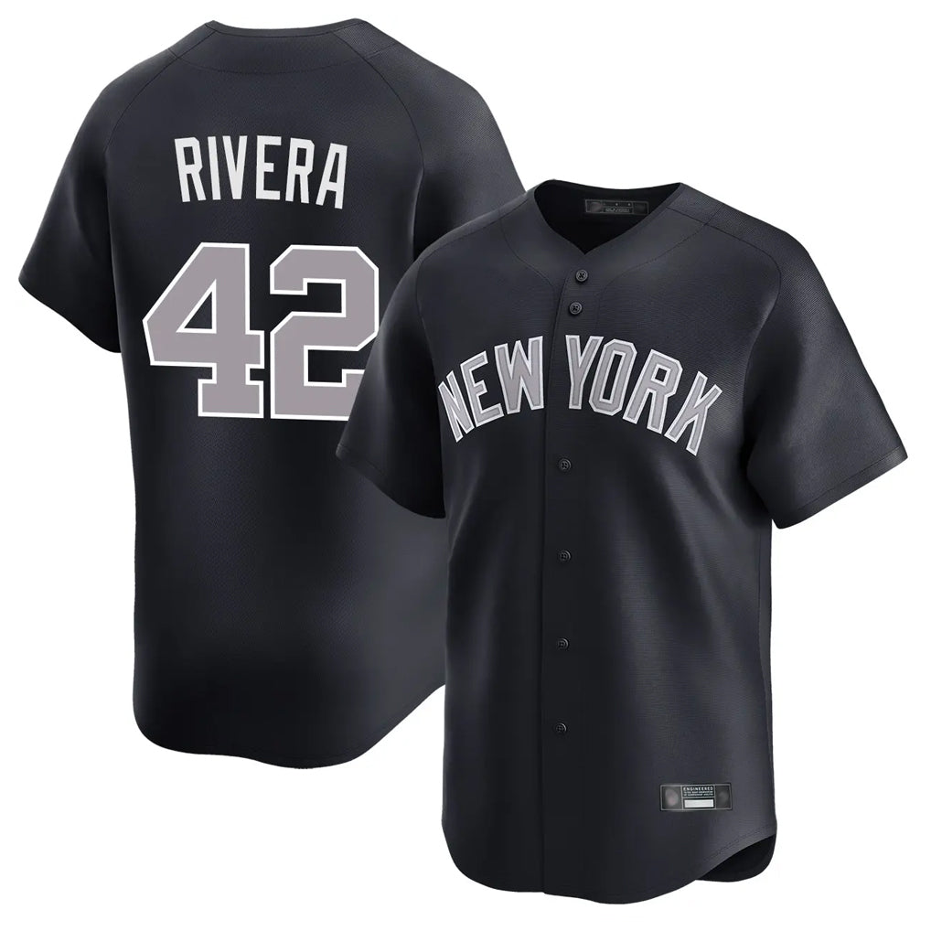 Blackjersey NY.Yankees #42 Mariano Rivera Player Navy Limited Home Stitched Jerseys