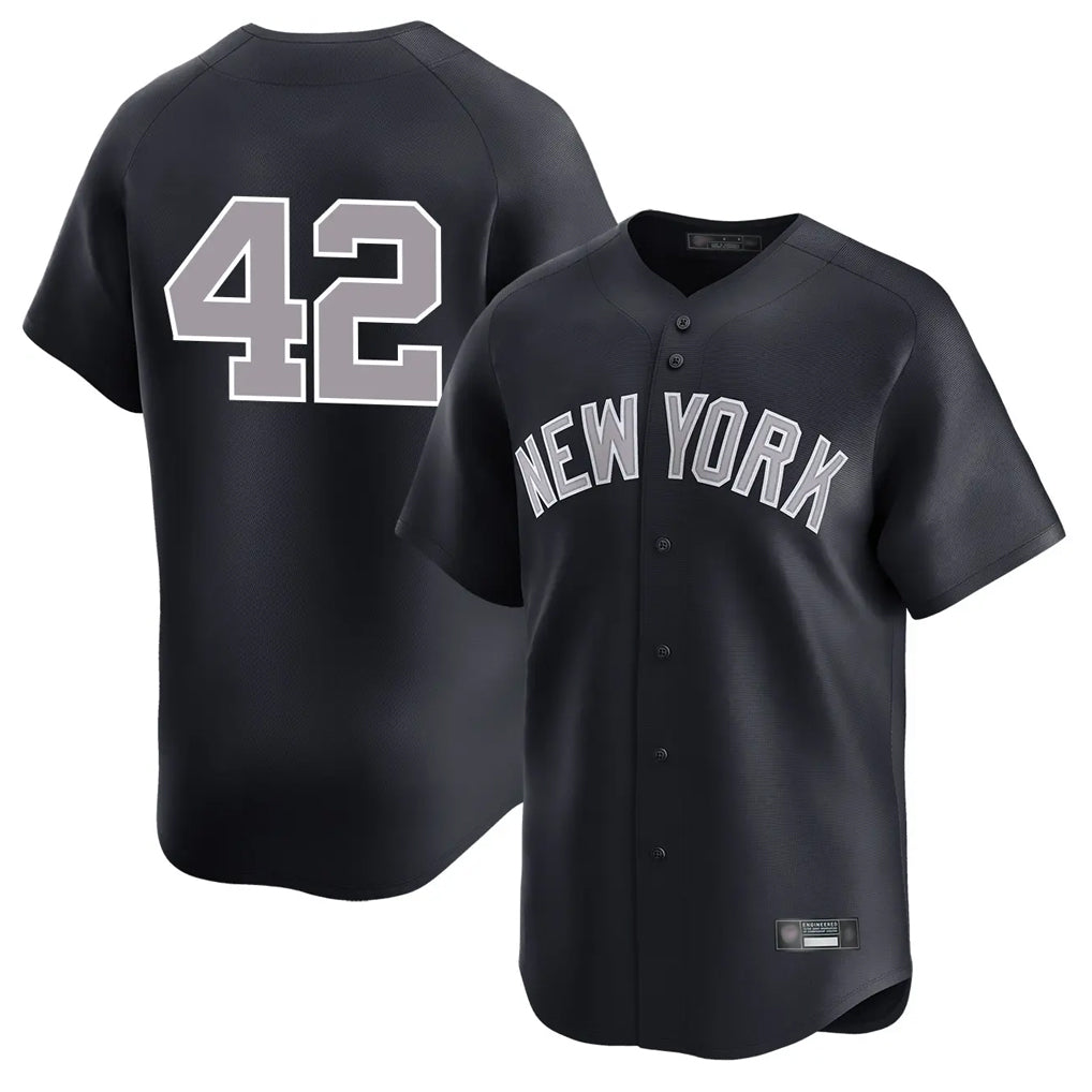 Blackjersey NY.Yankees #42 Mariano Rivera Player Navy Limited Stitched Jerseys