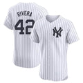 Blackjersey NY.Yankees #42 Mariano Rivera Player White Limited Elite Home Stitched Jerseys