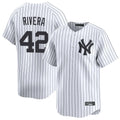 Blackjersey NY.Yankees #42 Mariano Rivera Player White Limited Home Stitched Jerseys