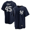 Blackjersey NY.Yankees #45 Gerrit Cole Player Navy Game Home Stitched Jerseys