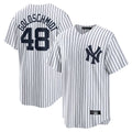Blackjersey NY.Yankees #48 Paul Goldschmidt Player White Game Home Stitched Jerseys