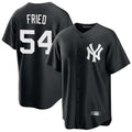 Blackjersey NY.Yankees #54 Max Fried Player Black Game Stitched Jerseys
