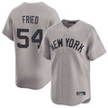 Blackjersey NY.Yankees #54 Max Fried Player Gray Limited Home Stitched Jerseys