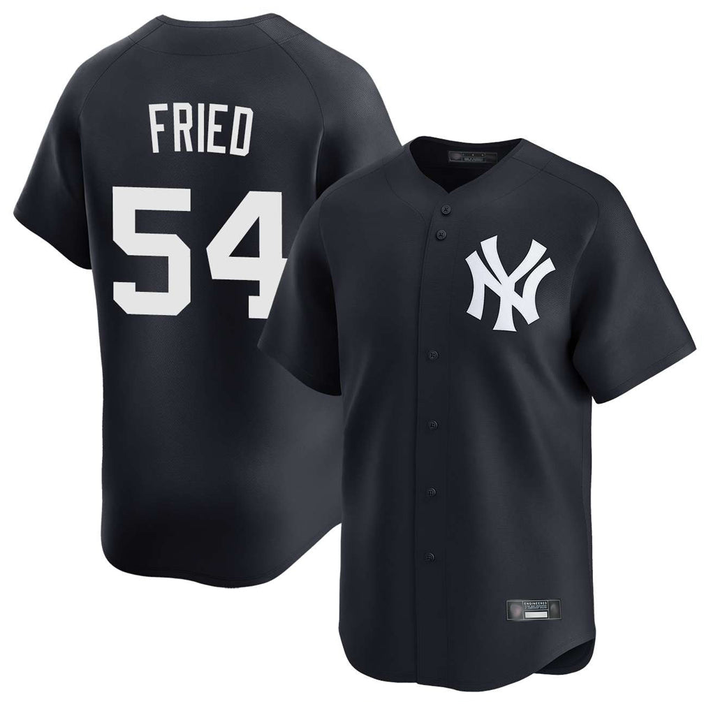 Blackjersey NY.Yankees #54 Max Fried Player Navy Limited Game Stitched Jerseys