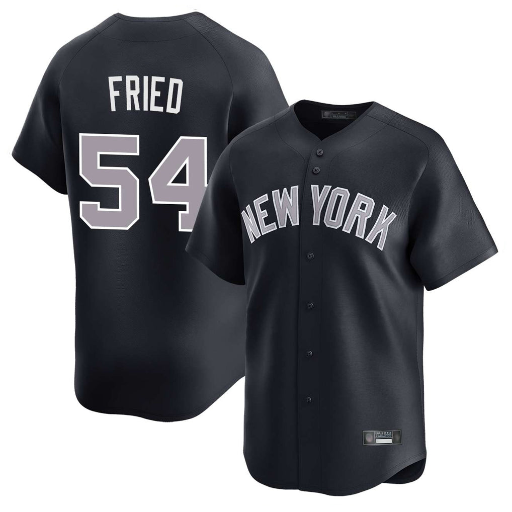 Blackjersey NY.Yankees #54 Max Fried Player Navy Limited Home Stitched Jerseys
