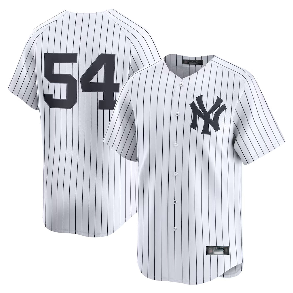 Blackjersey NY.Yankees #54 Max Fried Player White Limited Home Stitched Jerseys