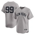 Blackjersey NY.Yankees #99 Aaron Judge Player Gray Limited Home Stitched Jerseys