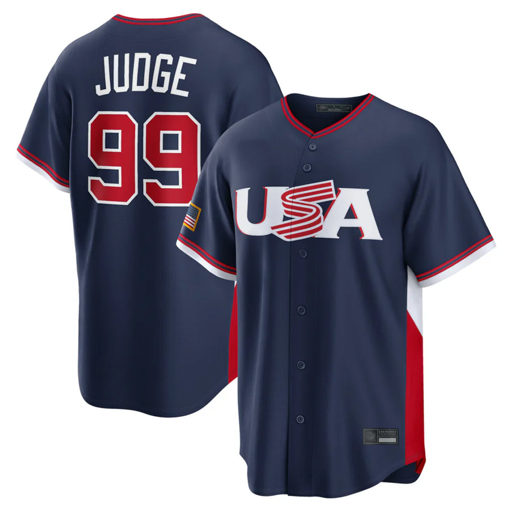 Blackjersey NY.Yankees #99 Aaron Judge Player Navy USA 2026 World Classic Limited Game Stitched Jerseys