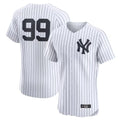 Blackjersey NY.Yankees #99 Aaron Judge Player White Limited Elite Home Stitched Jerseys
